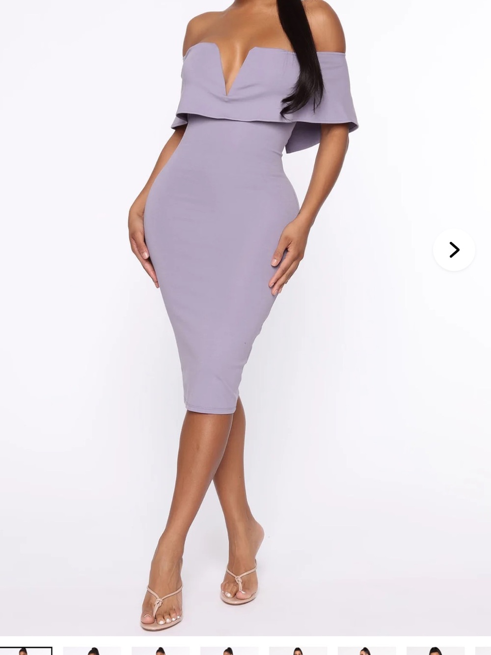 Fashion Nova Lyla Off Shoulder Dress - Lavender